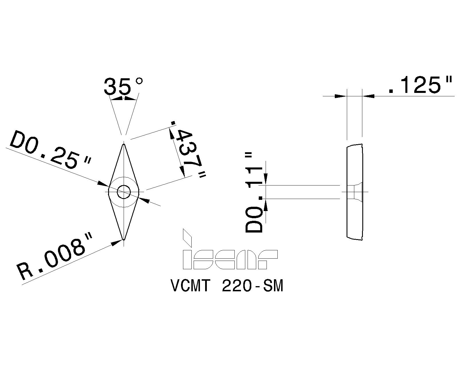 Insertos VCMT 110404